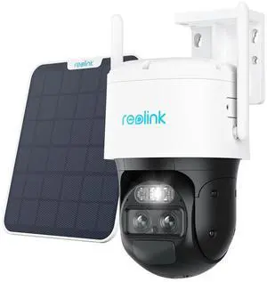 Reolink Battery Outdoor Security Camera, 2K 4MP, Pan&Tilt, Auto-Zoom Track, Dual Views, TrackMix LTE+Solar Panel 2