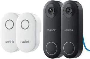 Reolink 5MP PoE Camera Video Doorbell with Chime, 180° Wide View, 2-Way Audio, Easy Installation, Person Detection Video Doorbell PoE 2-Pack Reolink 5MP PoE Camera Video Doorbell with Chime, 180° Wide View, 2-Way Audio, Easy Installation, Person Detection Video Doorbell PoE 2-Pack