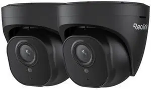 Reolink 2pcs RLC-520A Black 5MP PoE IP Camera with Person/Vehicle Detection, 100ft Night Vision, PoE 5MP Security Camera, IP67 Outdoor, RLC-520A-B
