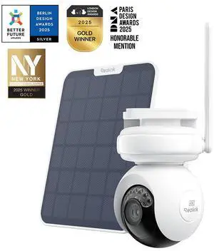 Reolink Altas PT Ultra with 6W Solar Panel - 4K 8MP Wireless Pan & Tilt Long Lasting Solar/Battery Camera with Spotlights, ColorX Night Vision, 360° Automatic Tracking