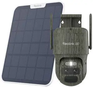 Reolink TrackMix LTE-C 4G 4K Dual Lens Cellular Trail Security Camera, 4G LTE, Auto Tracking No WiFi Solar Powered Camera with 6X Hybrid Zoom, No-Glow IR, IP66 for Wildlife