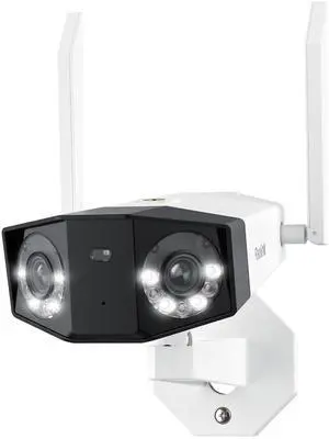 Reolink 4K WiFi Security Camera Outdoor with 180° Ultra-Wide Angle, 2.4/5 GHz WiFi IP Camera, Smart Human/Vehicle/Pet Detection, Color Night Vision, IP66 Waterproof - Reolink Duo series WiFi Camera Reolink 4K WiFi Security Camera Outdoor with 180° Ultra-Wide Angle, 2.4/5 GHz WiFi IP Camera, Smart Human/Vehicle/Pet Detection, Color Night Vision, IP66 Waterproof - Reolink Duo series WiFi Camera