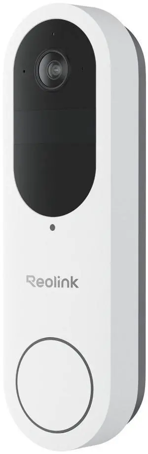 Reolink Video Doorbell Battery - 2K Dual-Band Wi-Fi Battery Doorbell with 1:1 Head-to-Toe View, Person/Vehicle/Package Detection, IP65 Weatherproof White