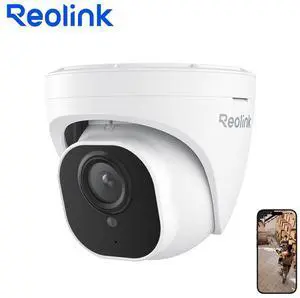 Reolink Security Camera Outdoor, IP PoE Dome Surveillance Camera, Smart Human/Vehicle Detection, Work with Smart Home, 100ft 5MP HD IR Night Vision, Up to 256GB Micro SD Card - RLC-520A Reolink Security Camera Outdoor, IP PoE Dome Surveillance Camera, Smart Human/Vehicle Detection, Work with Smart Home, 100ft 5MP HD IR Night Vision, Up to 256GB Micro SD Card - RLC-520A