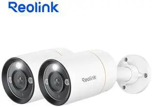 Reolink RLC-1212A-2Pack 12MP Ultra HD PoE Outdoor Security Camera, Color Night Vision, Human/Vehicle Detection, Two Way Talk, Timelapse, Work with Smart Home Support Micro SD Card(Max.256G)/NVR/FTP