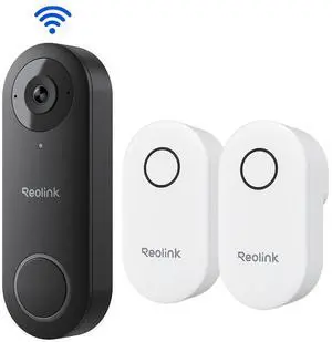 REOLINK Video Doorbell WiFi Camera With 2PCs Chime V2, Wired 5MP Outdoor, 180 Wide Angle, Smart Detection, 5G/2.4GHz Dual-band WiFi, 2 Way Talk, Local Storage Works w/Google Assistant, No Subscription