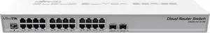 Mikrotik CRS326-24G-2S+RM Cloud Router Switch 326-24G-2S+RM 24 Gigabit port switch with 2 x SFP+ cages in 1U rackmount case, Dual boot (RouterOS or SwitchOS)