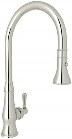 rohl a3420lmpn2 pulldown faucets, 0in l x 2.7in w x 18.6in h, polished nickel