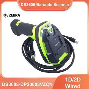 Zebra DS3608-DP20003VZCN 2D Handheld Corded Barcode Scanner Reader w/ USB Cable