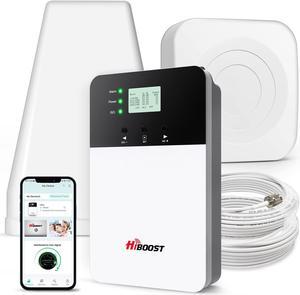HiBoost 10K Plus Pro Cell Phone Signal Booster, Support up to 8,000 sq ft, Upgrade Kit with 2 Indoor Antennas