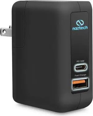 Naztech 18W USB-C PD + Adaptive Fast Wall Charger