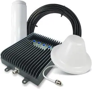 SureCall Fusion5s Voice, Text & 4G LTE Cell Phone Signal Booster for Large Buildings up to 6,000 sq ft - Omni/Dome Antennas