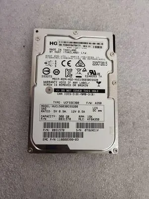 HDD For Hgst 300GB 2.5" SAS 12 Gb/s 128MB 15K For Internal Hard Disk For Enterprise Class HDD For HUC156030CSS200