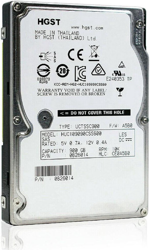 thumbnail interactive-video image 1 of HGST HUC101212CSS600 1.2TB SAS 2.5” Enterprise Hard Drive – 10K RPM, 6Gbps, Hot Swap, Used Good Condition 1 of 4
