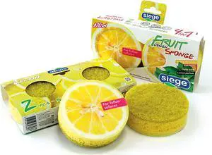 Siege 2 Sided Fruit Lemon Design Sponges (2 Pk), 648