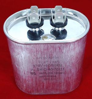 Run Capacitor, Oval, 30 Mfd., 370 Volt, CR30X370