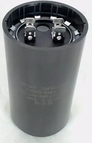 Start Capacitor, Round, 540-648 Mfd., 110 Volt, CS540-648X110