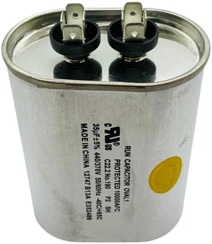 Run Capacitor, Oval, 35 Mfd., 440 Volt, CR35X440