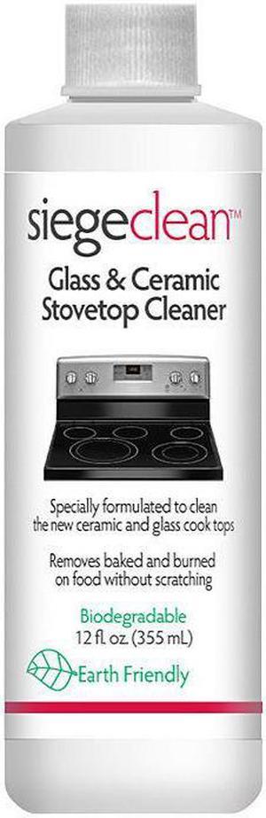 Siege Glass & Cermaic Stovetop Cleaner, 12 oz, Earth Friendly, Made in USA, 775L