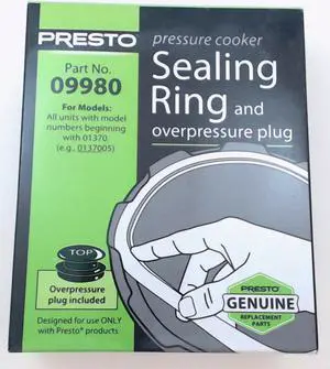 Presto Pressure Cooker Sealing Ring & Overpressure Plug 09980