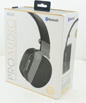 Sentry Pro Audio Studio Style Bluetooth Gray Headphone with Built-In Mic, BT1000