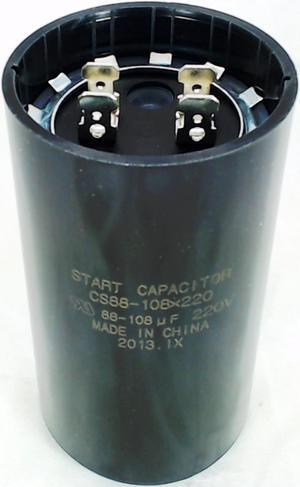 Start Capacitor, Round, 88-108 Mfd., 220 Volt, CS88-108X220