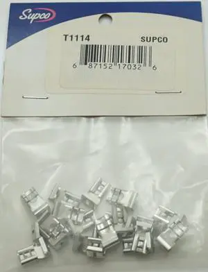 supco t1114 quick disconnect, high temperature, 90 degree flag, 1210 gauge, 1/4" female pack of 20