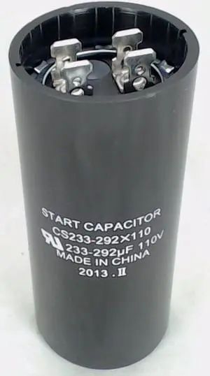 Start Capacitor, Round, 233-292 Mfd., 110 Volt, CS233-292X110