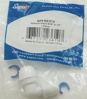Supco 5/16" to 1/4" Reducer Elbow 90 Degrees, Hot or Cold Applications, SPFRE514
