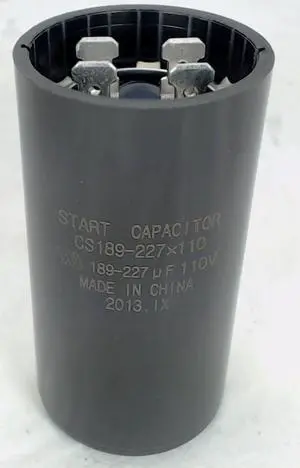 Start Capacitor, Round, 189-227 Mfd., 110 Volt, CS189-227X110