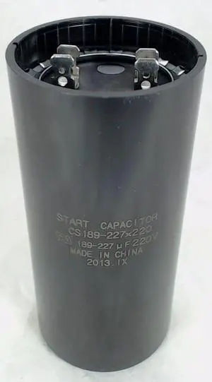 Start Capacitor, Round, 189-227 Mfd., 220 Volt, CS189-227X220