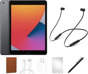 Refurbished Apple iPad 8 (8th Gen, 2020) 32GB, Space Gray, Wi-Fi only, Beats Bundle. BUNDLE INCLUDES: iPad Beats Flex Headphones, Case, Screen Protector, stylus pen, charging accessories.
