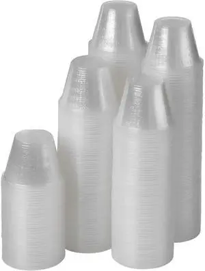 Clear Medicine Cups (1oz) - Pack of 100 - Plastic Disposable Graduated Medicine Cups with Measurements for Medication Arts & Crafts Mouthwash and More Clear Medicine Cups (1oz) - Pack of 100 - Plastic Disposable Graduated Medicine Cups with Measurements for Medication Arts & Crafts Mouthwash and More