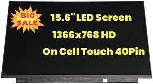 FirstLCD(1366x768 HD) Screen Replacement for HP 15-EF2076MS 15-EF2081MS 15-EF2148NR NT156WHM-T04 V8.0 M40934-001 LCD Display Touch Screen Asssembly 15.6'' 40PINS