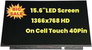 (1366x768 HD) Screen Replacement for HP 15-DY5033DX 15-DY5007DS 15T-DY500 15-DY5002DS 15-DY5005DS 15-DY5006DS M44818-001 NT156WHM-T04 V8.0 LCD Display Touch Screen 15.6'' 40pins