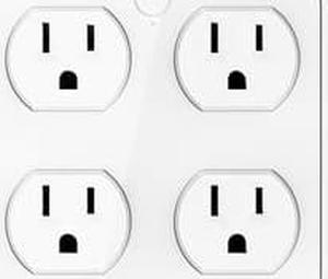 Sonicgrace Wireless Wall Tap Smart Plug (4 Outlets,4 USB Ports) - WTP110