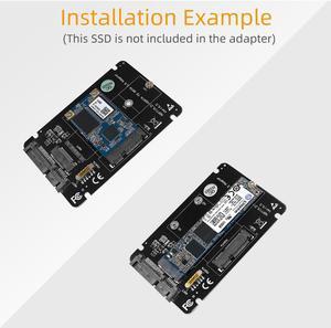 2 in 1 Combine M.2 NGFF key B & mSATA SSD To SATA3 Adapter