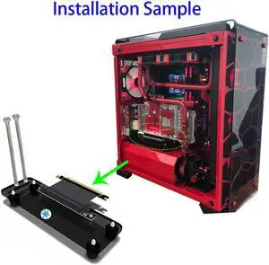PCI- E 3.0 16X Graphics Card vertical kickstand/base with high speed PCI-E extension cable for DIY  ATX case