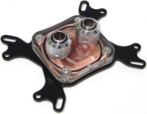 CPU Water Cooling Block Waterblock 50mm Copper Base Cool Inner Channel (Quick connector)