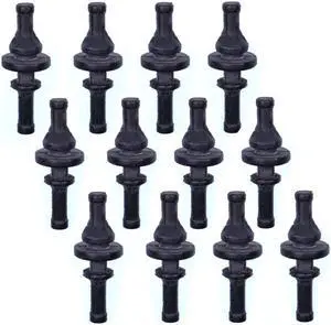 20 PCS Black Fan Mounting Screws Rivets Silicone Rubber for PC Computer