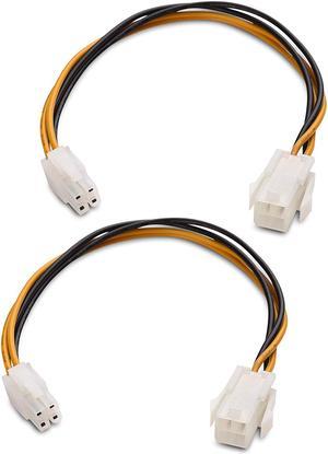 Cable Matters (2-Pack) ATX Power Supply 4-Pin CPU M/F Extension Cable - 19.6 Inches