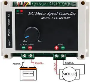 Motor Speed Control Board, DC 10-50V 60A High Power Motor Speed Controller PWM HHO RC Driver Controller Module 12V 24V 48V 3000W Extension Cord with Switch