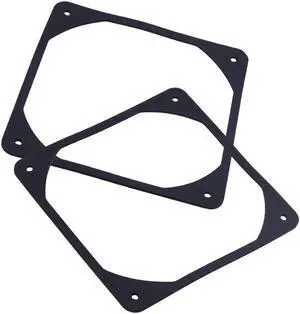 120mm Black Anti-vibration Rubber Fan Gasket Silicone Shock Proof Absorption Pad of 10pcs
