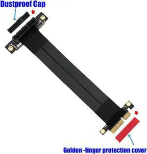 High Quality PCI-e PCI Express3.0 4X Extension cable with Gold-plated connector 90°