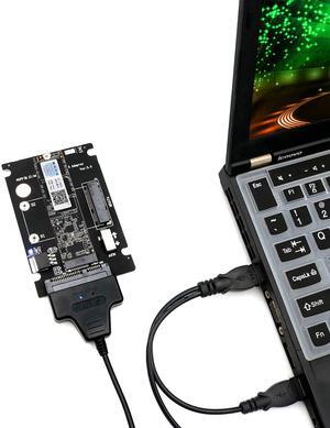 2 in 1 Combine M.2 NGFF key B & mSATA SSD To USB 2.0 Adapter