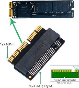 M.2 NVME SSD Convert Adapter for MacBook Air Pro Retina Mid 2013 2014 2015 2016 2017, NVME/AHCI SSD Upgraded Kit for A1465 A1466 A1398 A1502
