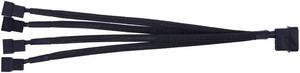 12V 27cm 4pin IDE Molex to 4-Port 3Pin/4Pin Cooler Cooling Fan Splitter Power Cable for Computer Fan Cable Splitter Power Cable