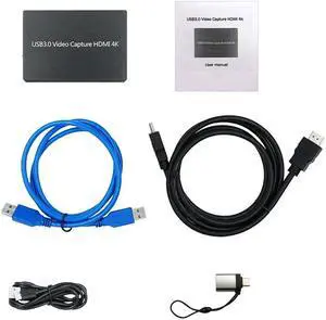 4K for HDMI to USB3.0 Video Game Capture Card Full HD 1080P for Windows for Mac OS for PS4/ One/Switch