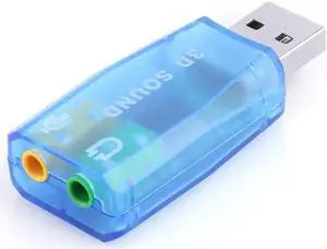 External USB Sound Card 3D Voice Audio Headset Microphone Adapter USB Converter for PC Desktop Laptop Audio Adapter