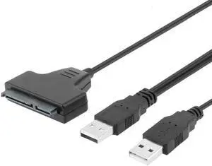 2.0 SATA 7+15Pin Adapter Converter Cable for 2.5inch HDD Laptop Hard Disk Disk Drive Computer Cables Connectors Hot Selling